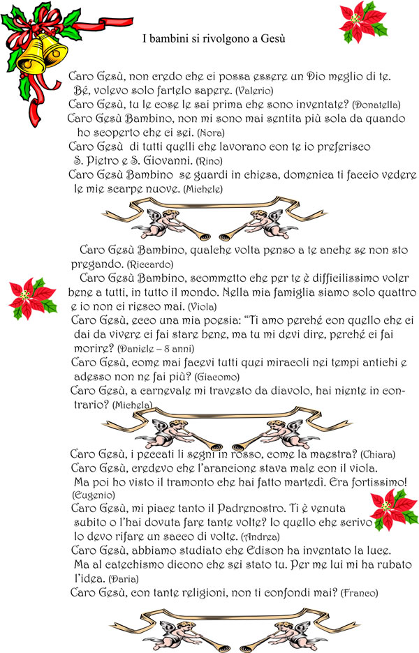 I bambini si rivolgono a Gesù